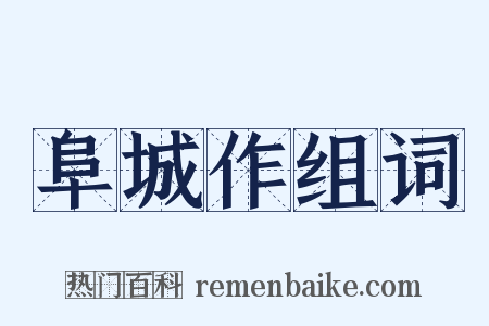 阜城作组词是什么意思的图片